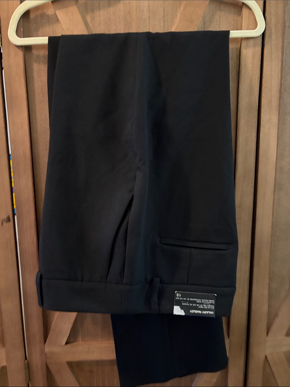 HILARY RADLEY Black Men's Dress Pants - Tailored Cuffed Design SIZE 10